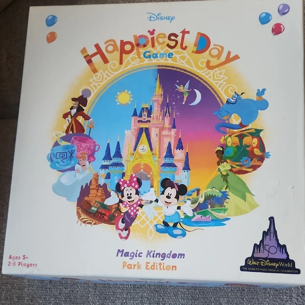 Disney Happiest Day Game Magic Kingdom Park Edition Family Board Game Mickey Min